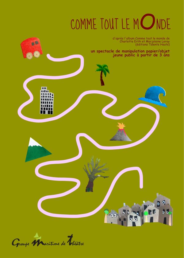 COMME TOUT LE MONDE d’après l’album Comme tout le monde de Charlotte Erlih et Marjolaine Leray (éditions Talents Hauts) un spectacle de manipulation papier/objet jeune public à partir de 3 ans Groupe Maritime de Théâtre
