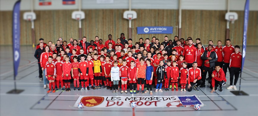 Rodez Aveyron Football en partenariat avec le département de l'Aveyron