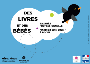 Image - Des livres et des bébés - Journée professionnelle - mardi 24 juin 2025 à Rodez - par la médiathèque départementale de l'Aveyron. 
