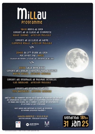 La nuit des conservatoires en Aveyron - culture Aveyron - Millau