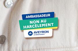 Pin's - Ambassadeur non au harcèlement - Aveyron le Département