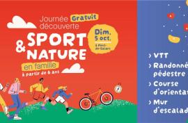 Journée découverte SPORT & NATURE en famille à partir de 6 ans-  Gratuit - Dim. 5 oct. à Pont-de-Salars  VTT  Randonnée pédestre  Course d’orientation  Mur d’escalade