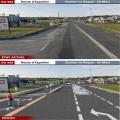 Photo et visuel 3D des aménagements actuels et à venir sur la RD988