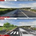 Photo et visuel 3D des aménagements actuels et à venir sur la RD988